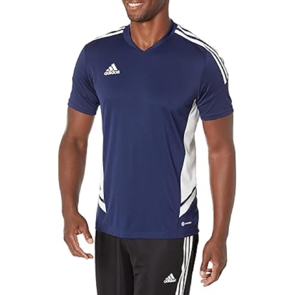 Adidas || Men's Dark Blue and White Jersey size Large
